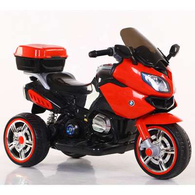 New two light wheel cool plastic toy motorcycle baby kids ride on car with speaker