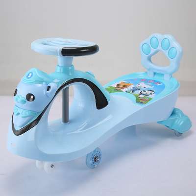 Cheap baby swing car with music and light wiggle car for children and kids